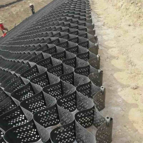 Road construction 5mm black HDPE Smooth geocell - Image 2